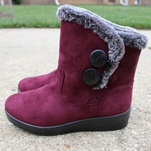 Flexus by Spring Step Istra Waterproof Burgundy Winter Boots Sz 9.5-10 (41)
